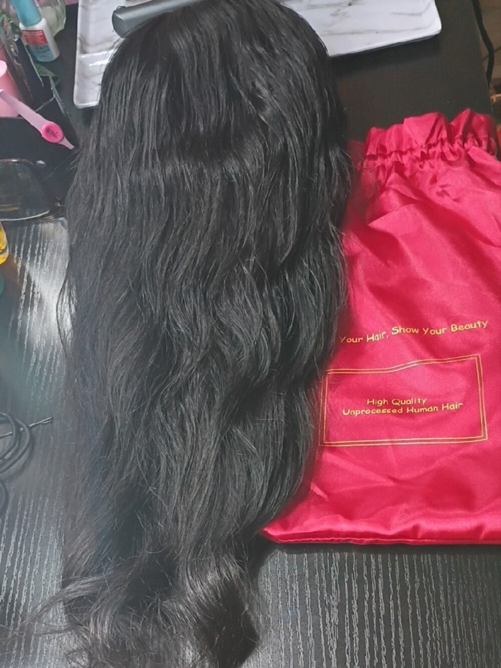 Unprocessed Human Hair Wig - Black